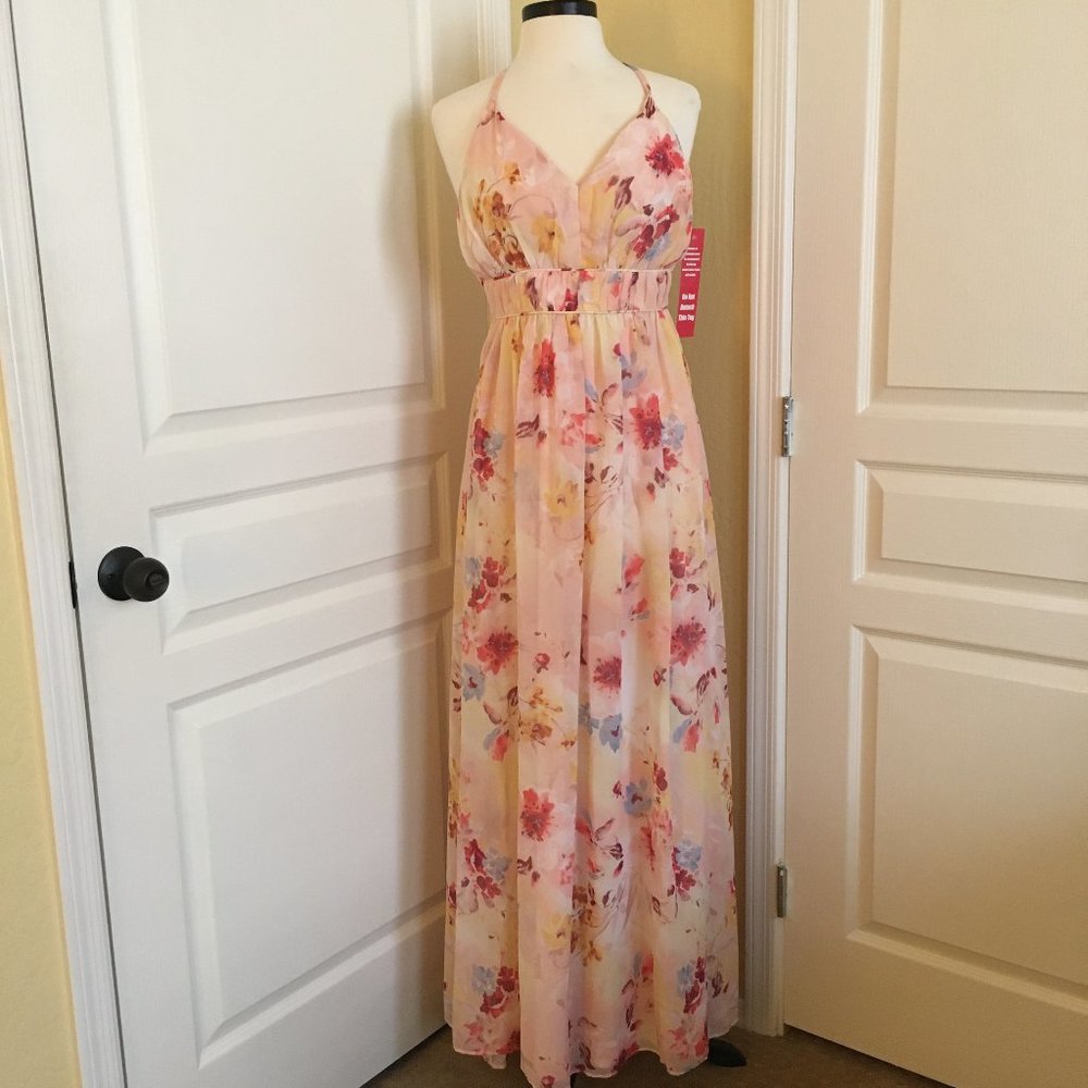 NWT Crystal Doll Ladies’ Maxi V-Neck Dress